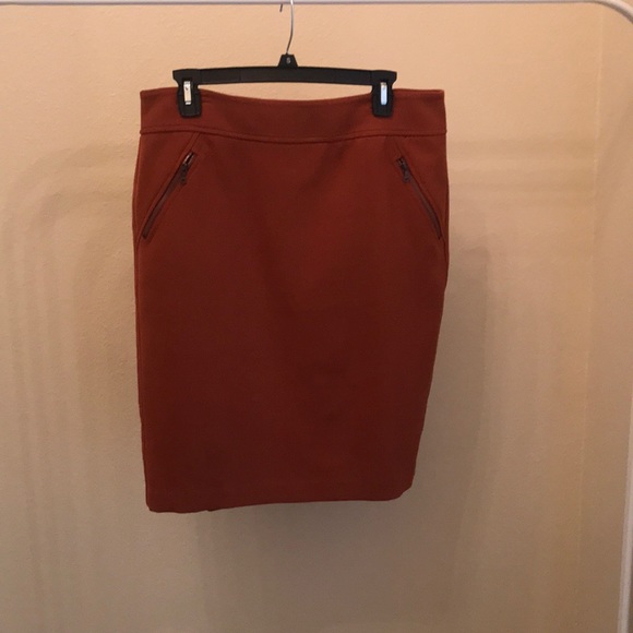 COPY - Ann Taylor Loft Orange Skirt Size 12 - Picture 1 of 5